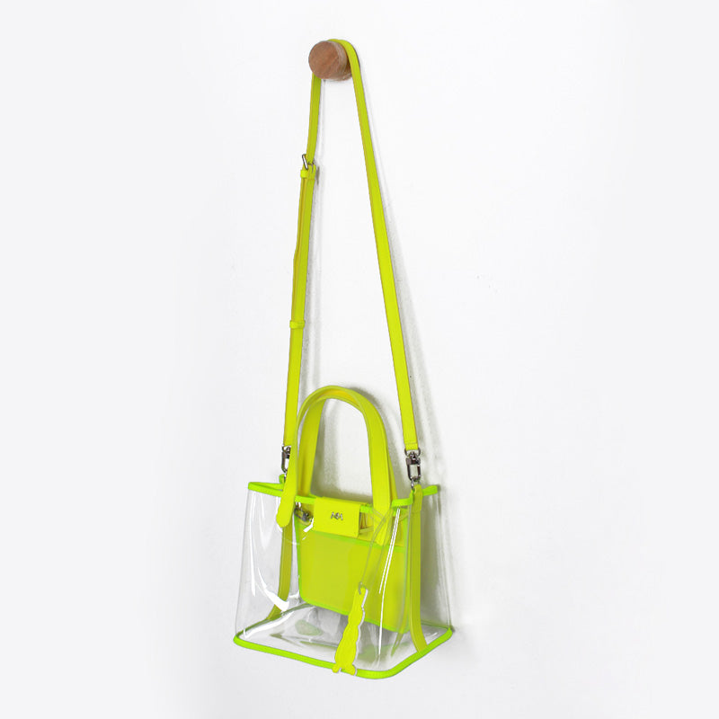 Fila Neon Green Clear Mini Backpack Cambridge Logo Fashion Purse Handbag |  eBay